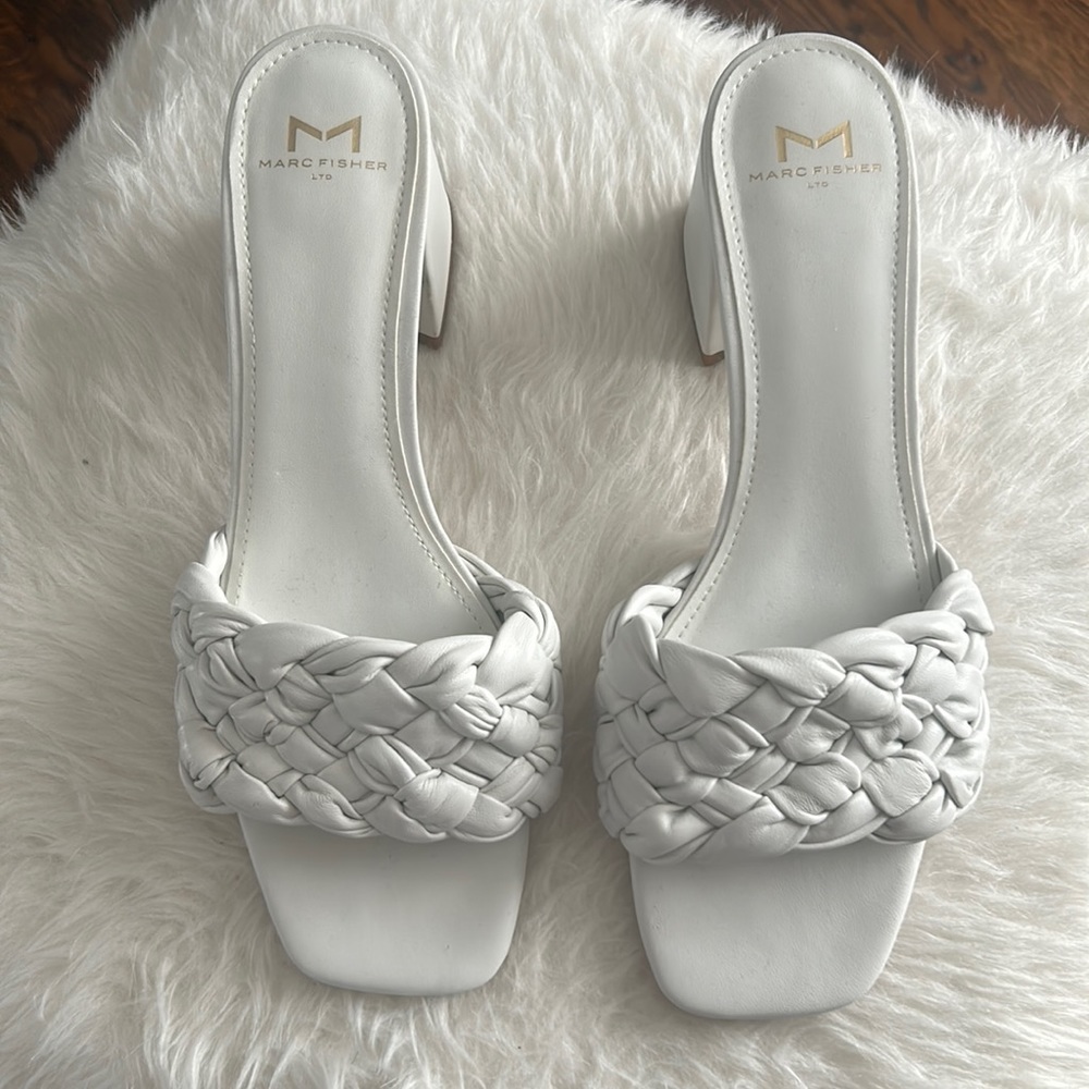 Marc Fisher white sandal